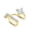 Beautiful CZ Silver Ear Cuff EC-1246